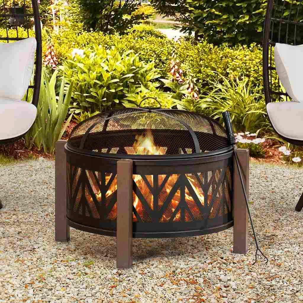 GARDEN FIREPLACE LARGE GRILL 78cm STEEL FIREPLACE PREMIUM SUNJOY EAN (GTIN) 0047793313665
