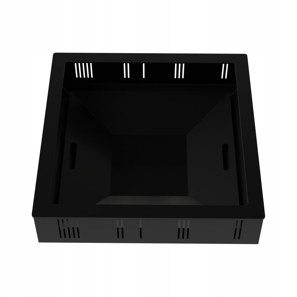 GARDEN FIREPLACE SOLID THICK STEEL LARGE 75X75 CM BLACK FIREPLACE GRILL Product height 31.8 cm