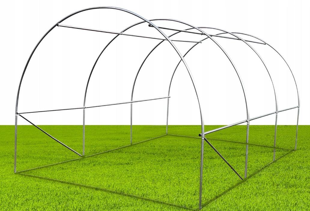 GARDEN FOIL TUNNEL GREENHOUSE 300x200 3x2 WHITE FRAME + FOIL Length 3 m
