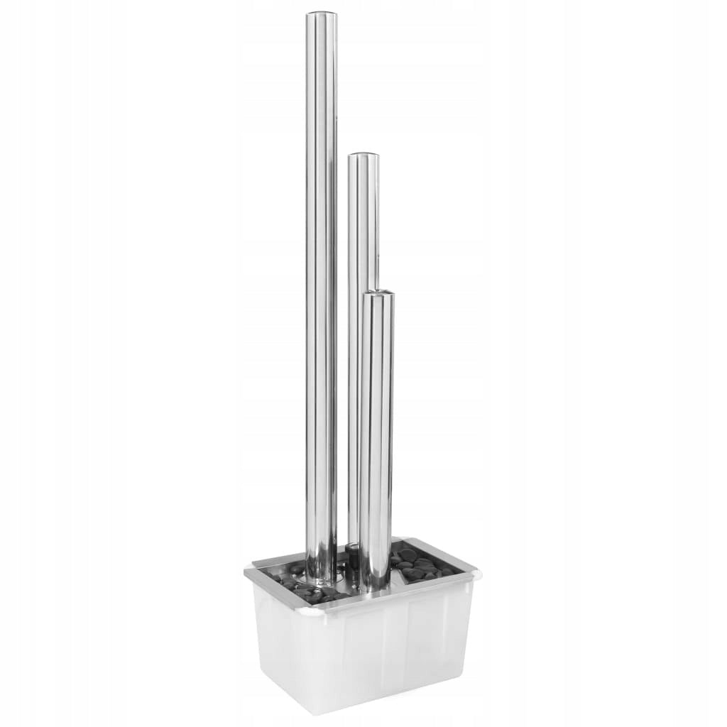 GARDEN FOUNTAIN SILVER 48X34X153CM STAINLESS STEEL Manufacturer VidaXL
