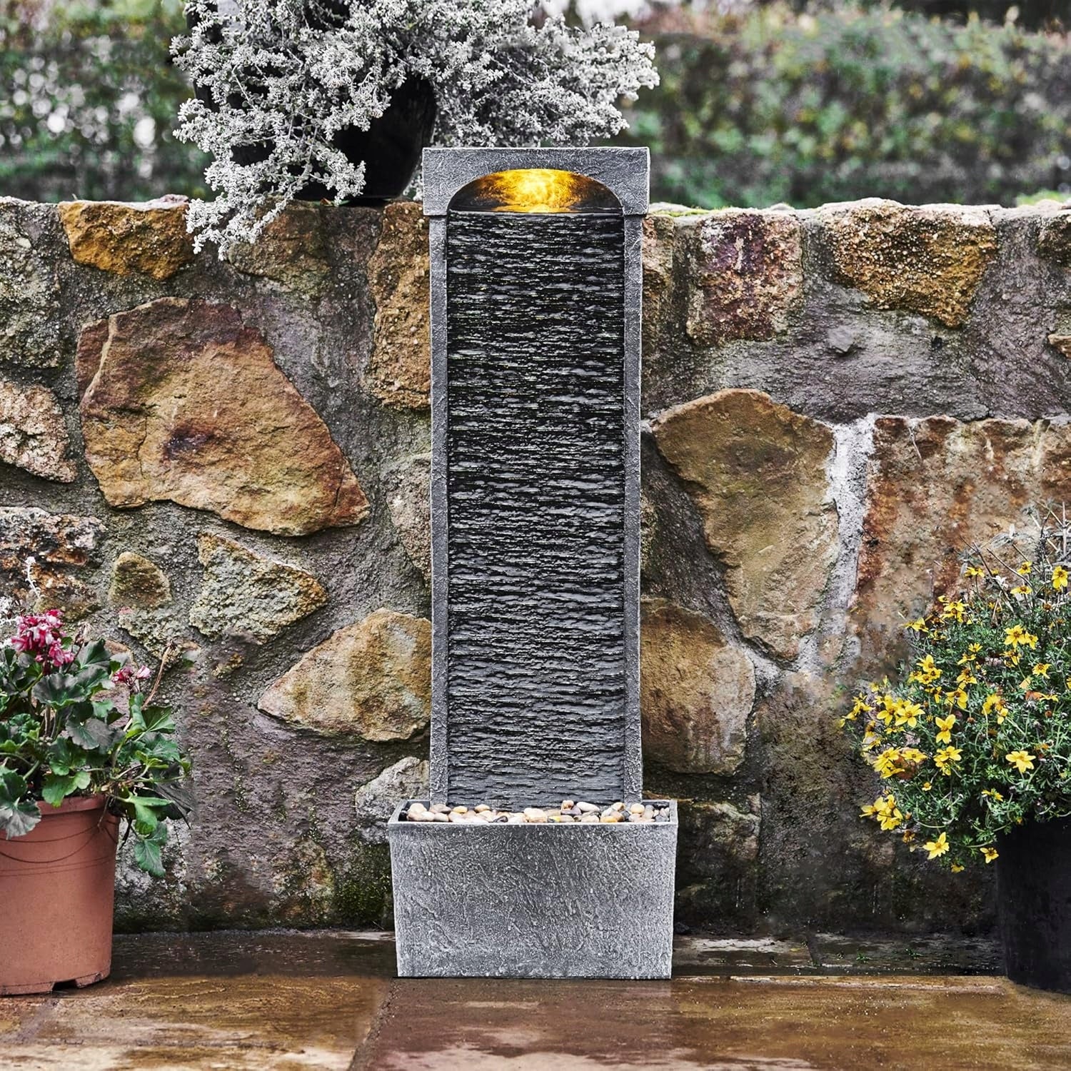 GARDEN FOUNTAIN WATERFALL WITH LIGHTING DECORATION FOR GARDEN TERRACE 98 CM Manufacturer code RJ-19041-EU