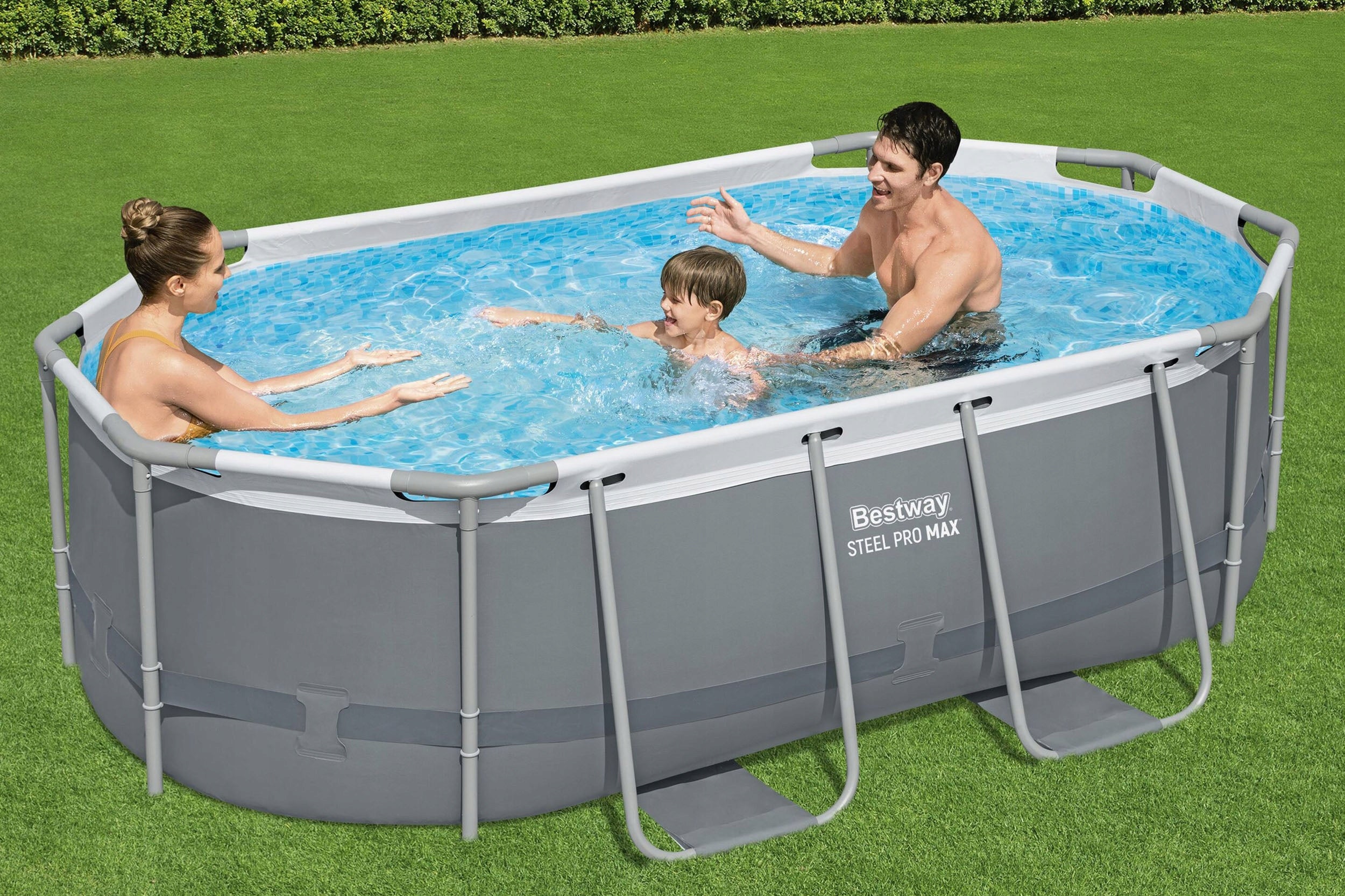 GARDEN FRAME POOL 305x200x84cm OVAL BESTWAY SET 17in1 Packaging status original
