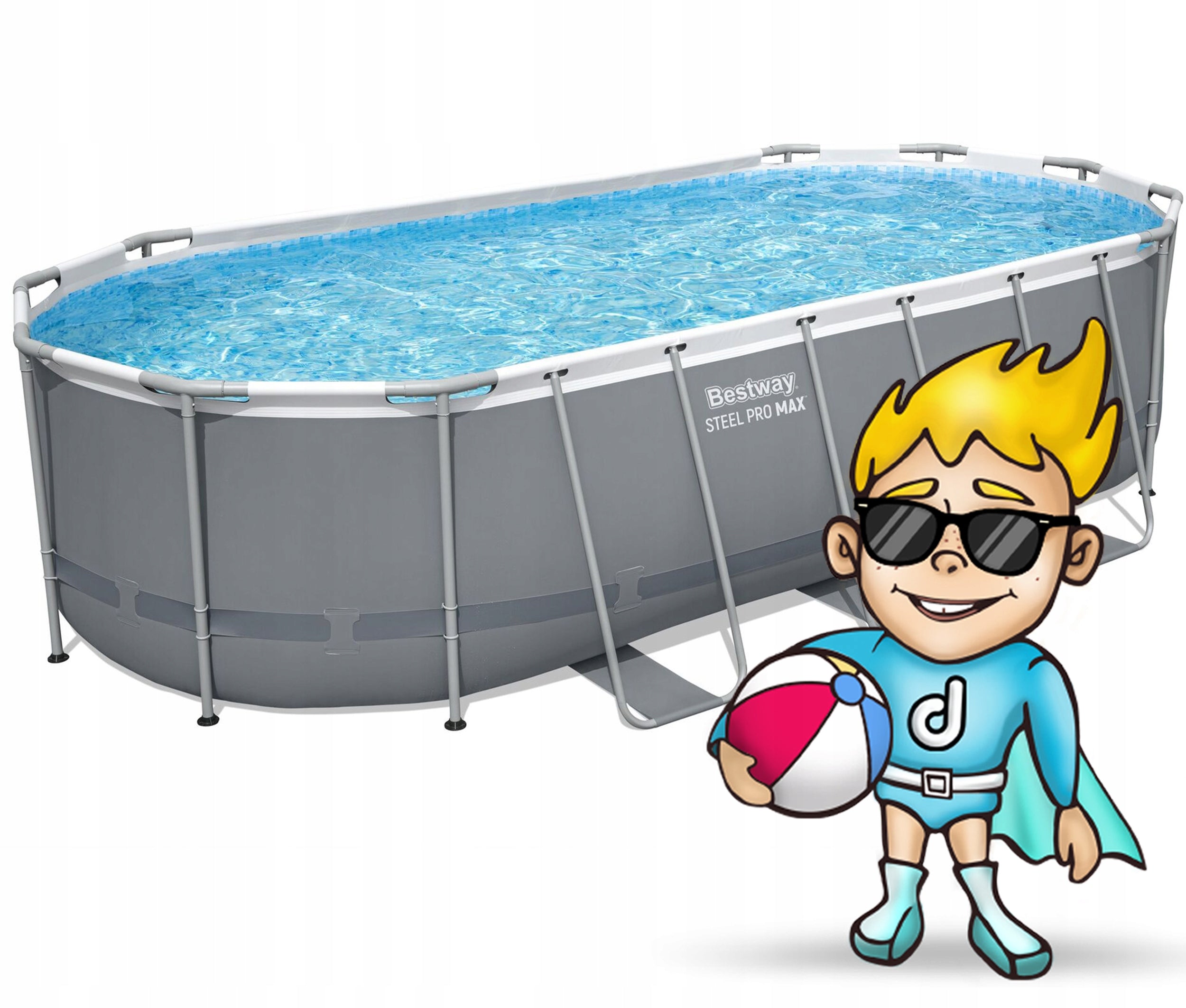 GARDEN FRAME POOL 549x274x122cm OVAL BESTWAY SET 11in1 Manufacturer code 56710