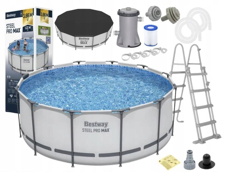 GARDEN FRAME POOL STEEL PRO MAX 366x122cm - BESTWAY 56420