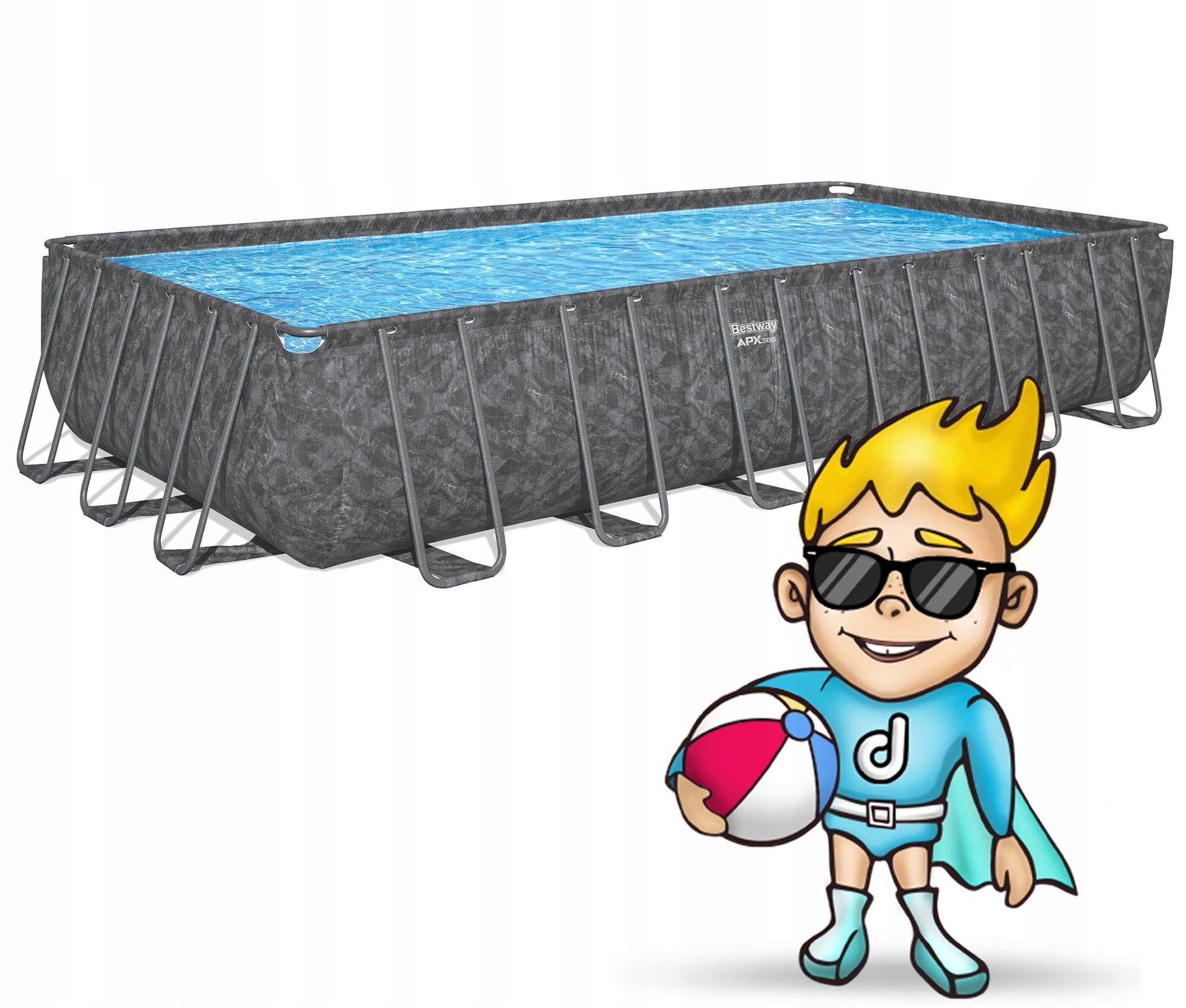GARDEN FRAME POOL YEAR-ROUND 732x366x132cm APX SET 11in1 BESTWAY Packaging status original