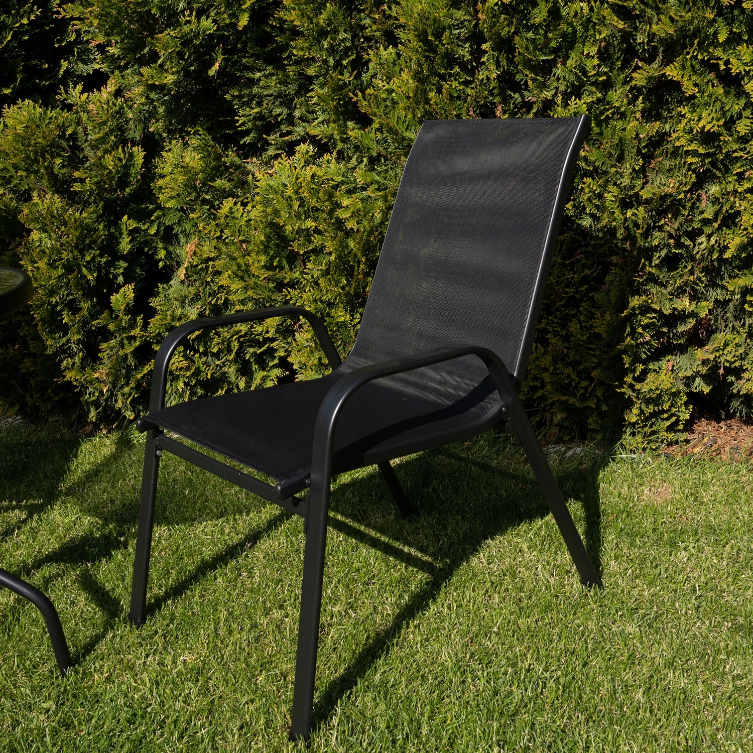 GARDEN FURNITURE 2x CHAIR TABLE GARDEN TABLE FURNITURE SET FOR TERRACE GARDEN Main material metal
