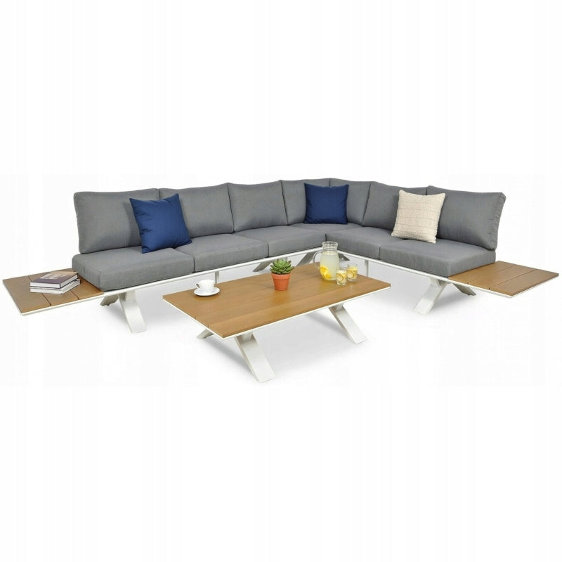 GARDEN FURNITURE ALUMINUM LARGE SET CORNER TABLE FOR TERRACE GARDEN HDM Manufacturer HDM