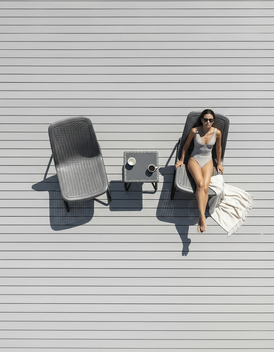 GARDEN FURNITURE BALCONY GARDEN FURNITURE SET DC30+DT07 TABLE GREY Manufacturer no brand