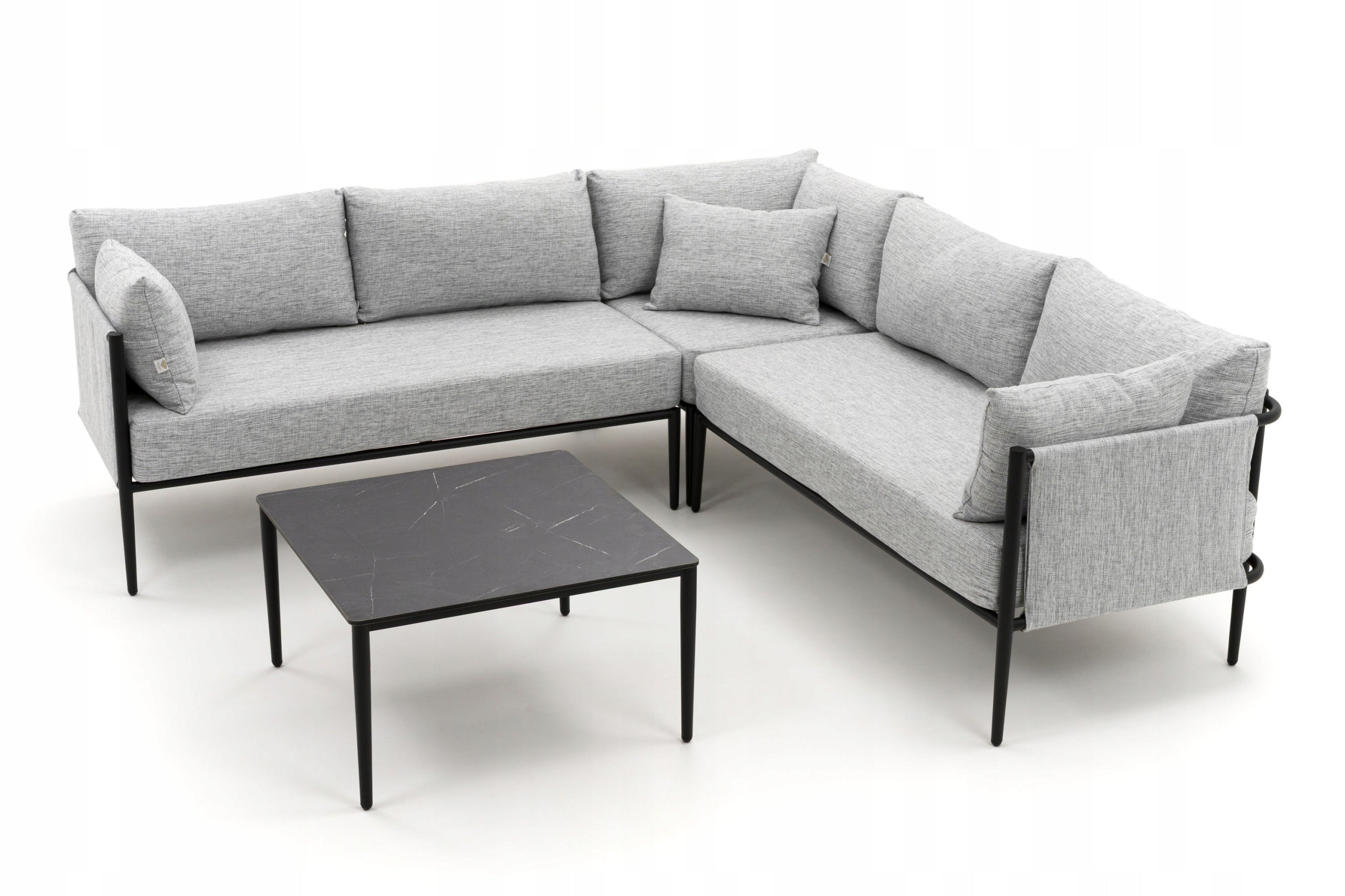 GARDEN FURNITURE CORNER TERRACE MODERN ALUMINUM BELIZE GRAY-BLACK Number of items in the set 4