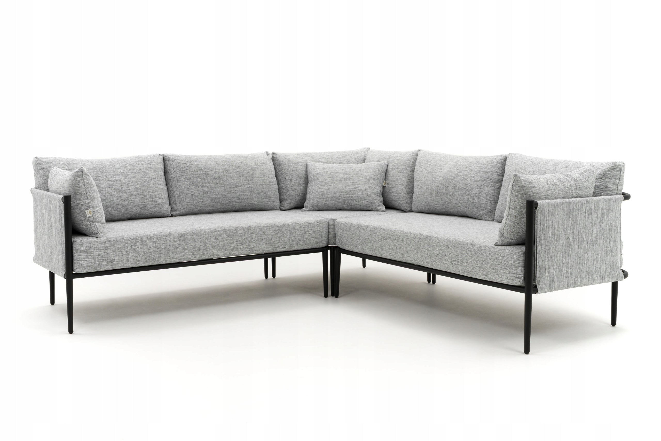 GARDEN FURNITURE CORNER TERRACE MODERN ALUMINUM BELIZE GRAY-WHITE Line NEWHOME GARDEN