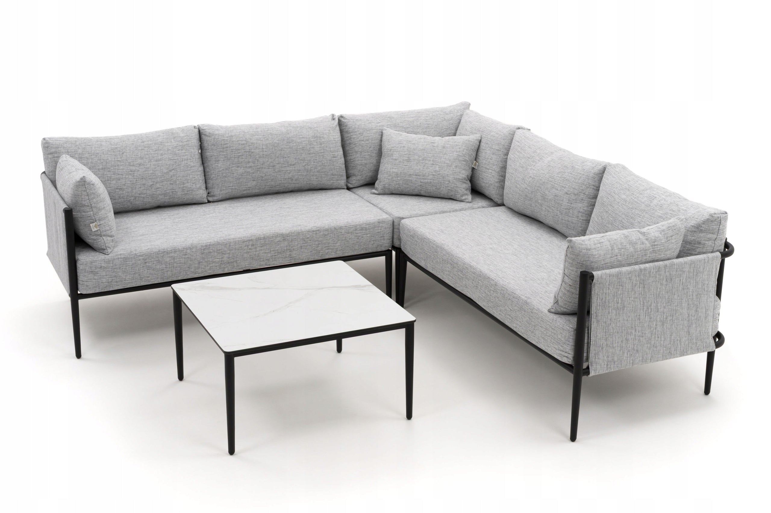 GARDEN FURNITURE CORNER TERRACE MODERN ALUMINUM BELIZE GRAY-WHITE Number of items in the set 4