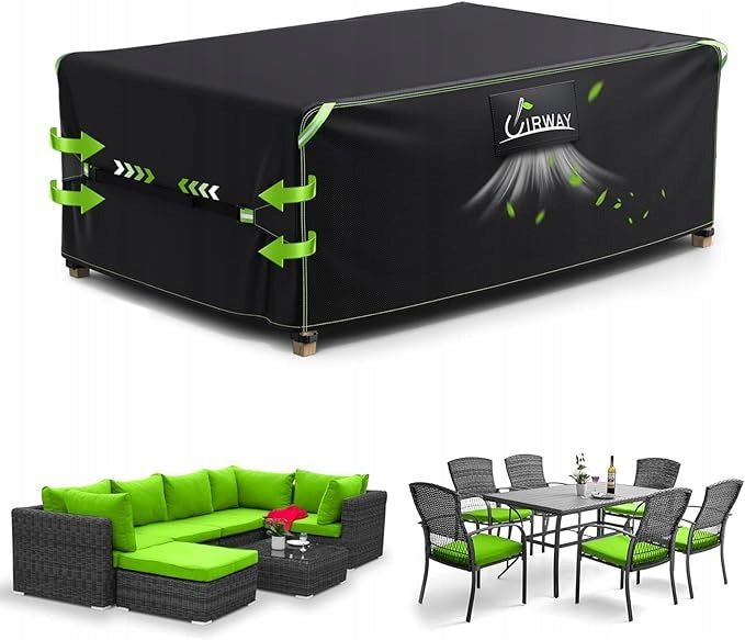 GARDEN FURNITURE COVER 150x90x74 cm WATERPROOF STRONG Uirway