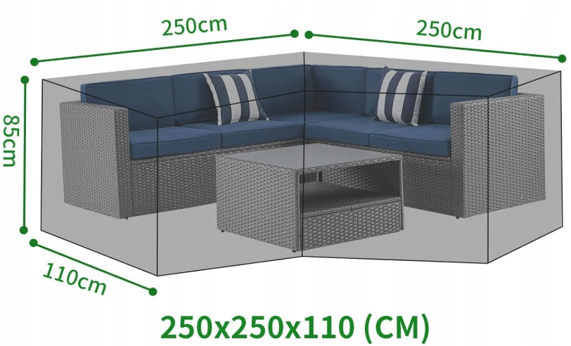 GARDEN FURNITURE COVER CORNER SHAPE L WATERPROOF COVER Manufacturer no brand