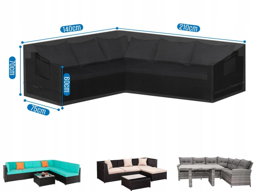 GARDEN FURNITURE COVER CORNER SHAPE L WATERPROOF COVER Manufacturer no brand