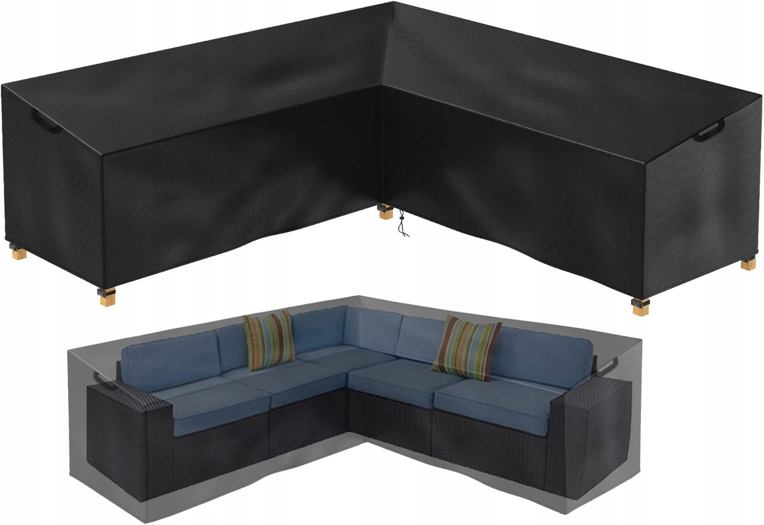 GARDEN FURNITURE COVER CORNER SHAPE L WATERPROOF COVER