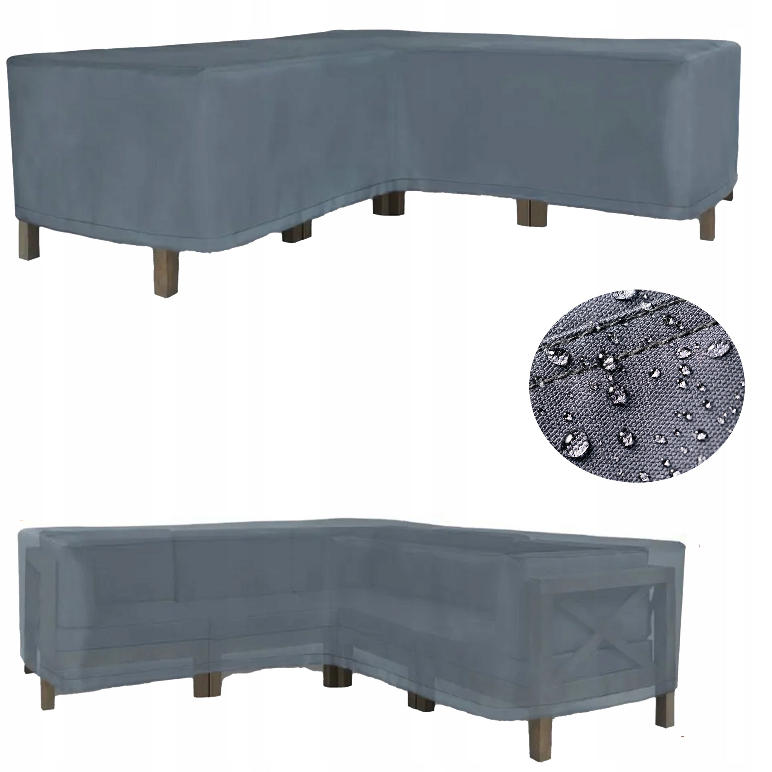 GARDEN FURNITURE COVER Corner Waterproof 235x235x100x70 Durable