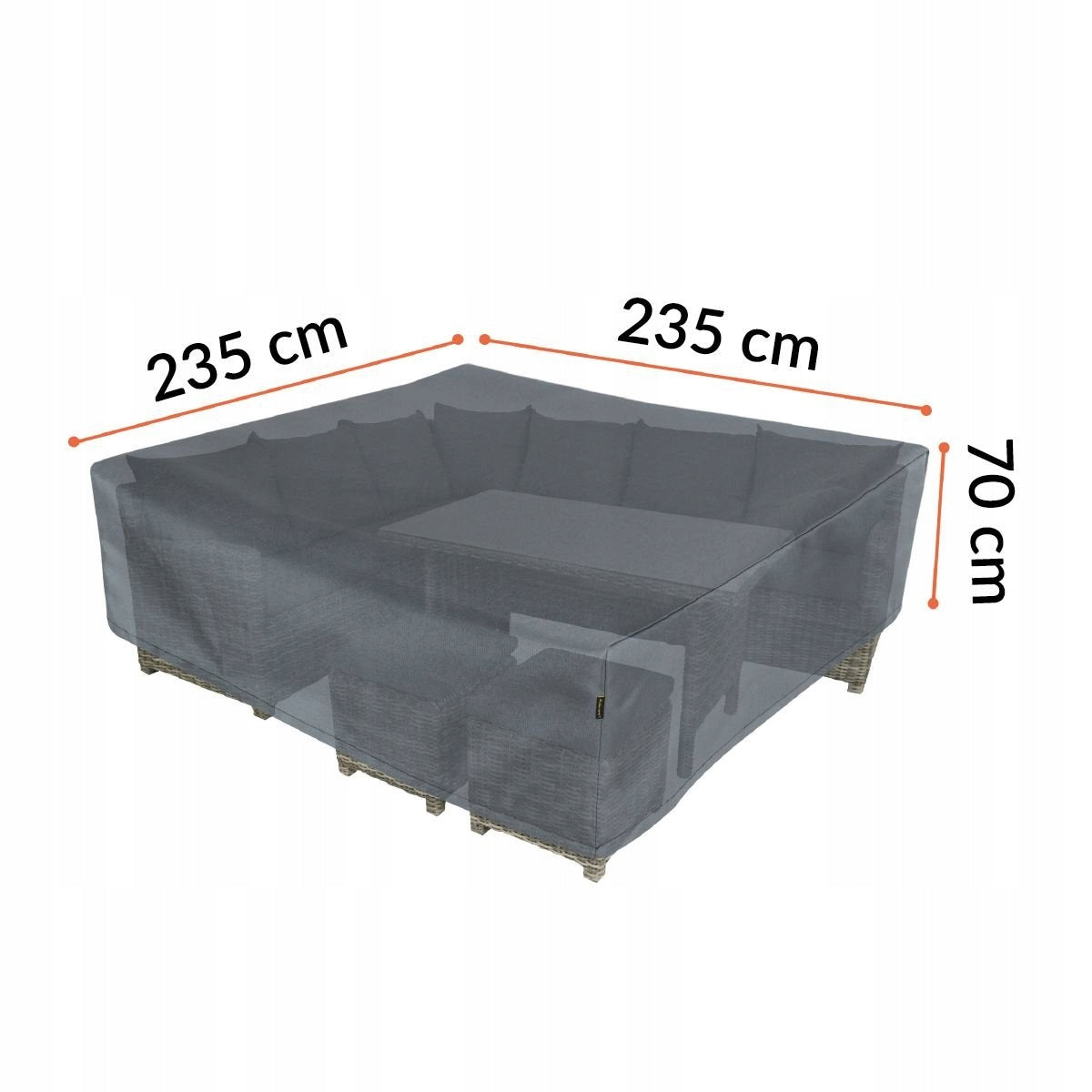 GARDEN FURNITURE COVER Dining Room Waterproof 235x235x70cm Durable Manufacturer Focus Garden