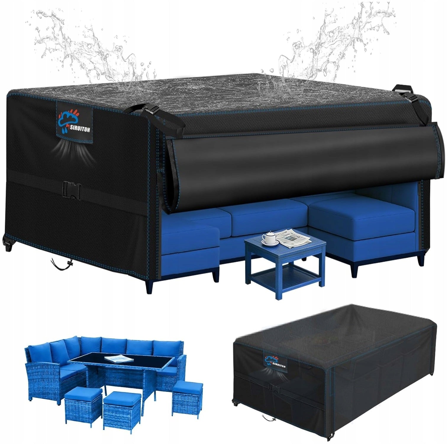 GARDEN FURNITURE COVER OUTDOOR WATERPROOF DURABLE 300x250x100CM