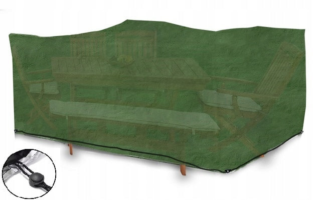 GARDEN FURNITURE COVER SET GREEN waterproof TABLE 350x250x75