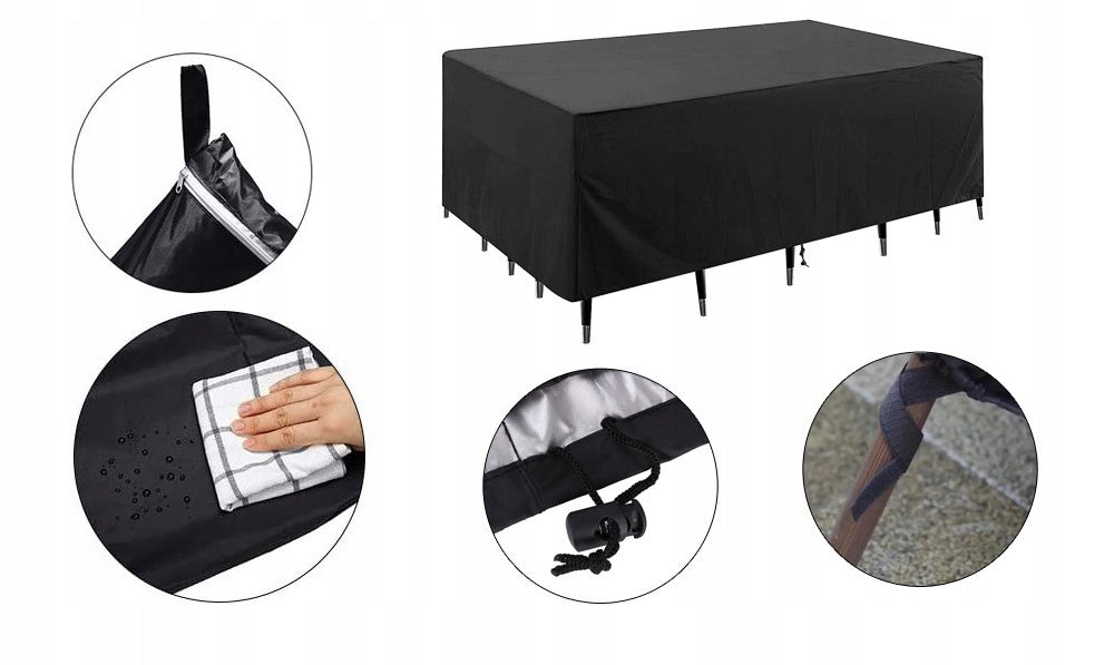 GARDEN FURNITURE COVER TABLE CHAIRS WATERPROOF STRONG UV 250x210x90 CM Packaging status original