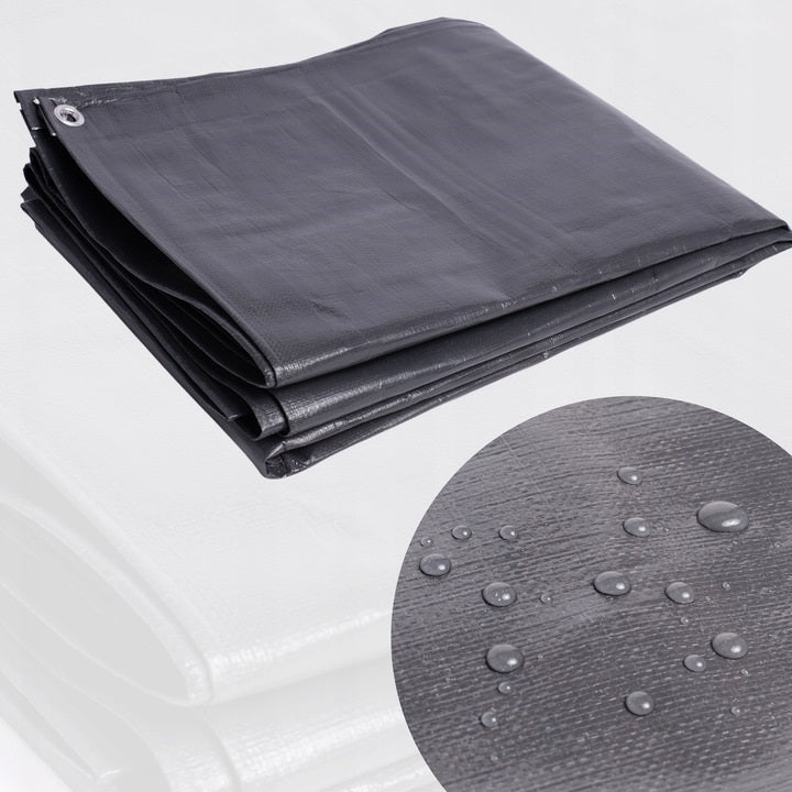 GARDEN FURNITURE COVER TARPAULIN GREY BALCONY TABLE CHAIRS 350x250x75 Product width 250 cm