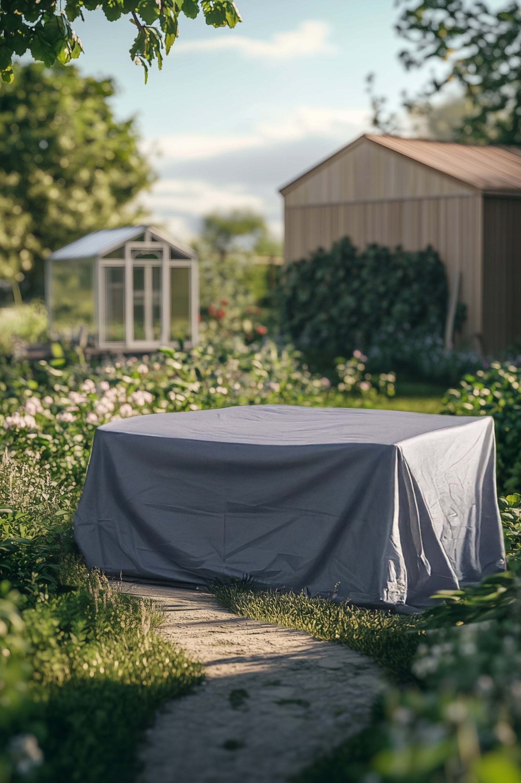 GARDEN FURNITURE COVER WATERPROOF LARGE MEGA STRONG GREY OXFORD 3x3x1 Kind for set