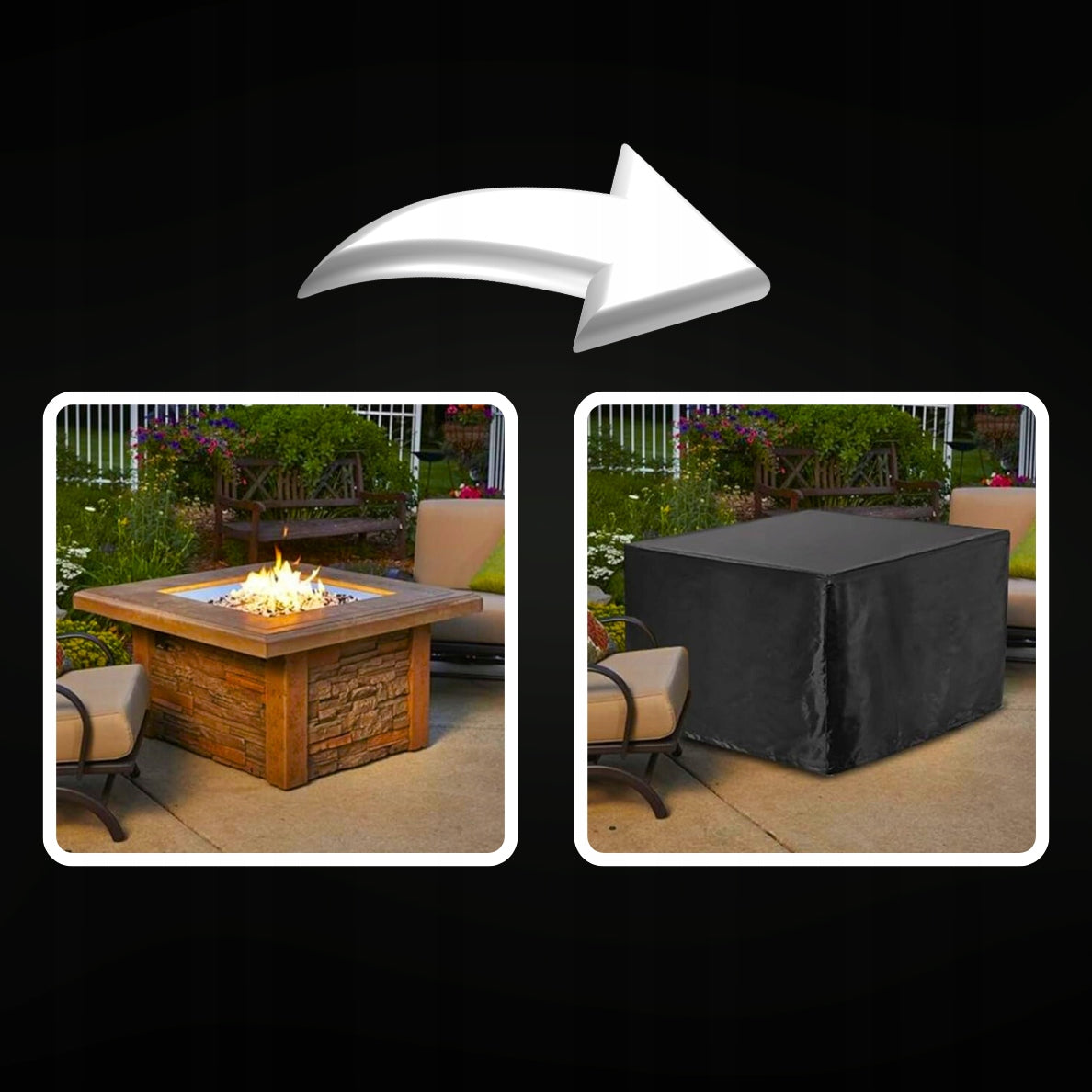 GARDEN FURNITURE COVER WATERPROOF STRONG DURABLE GARDEN 140X140X90CM Kind for set