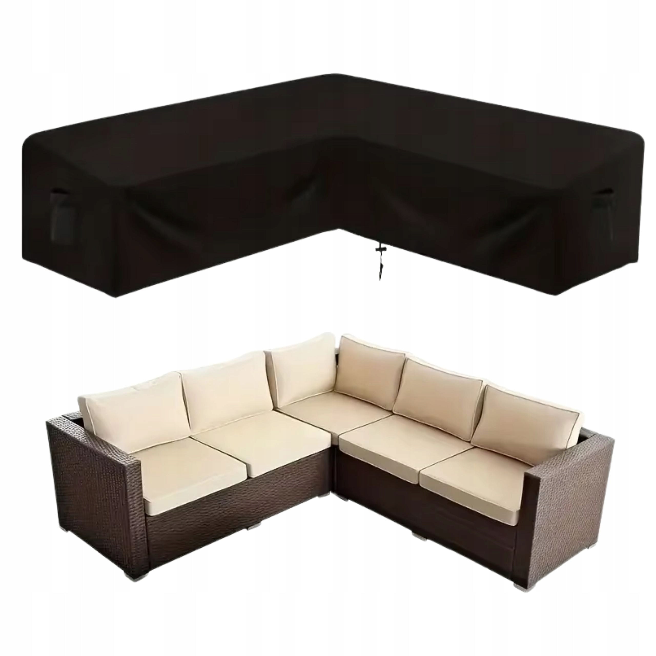 GARDEN FURNITURE COVER WATERPROOF TERRACE CORNER LARGE 270x270x90 Manufacturer code POKROWIEC NA MEBLE OGRODOWE DOMIDEKOR