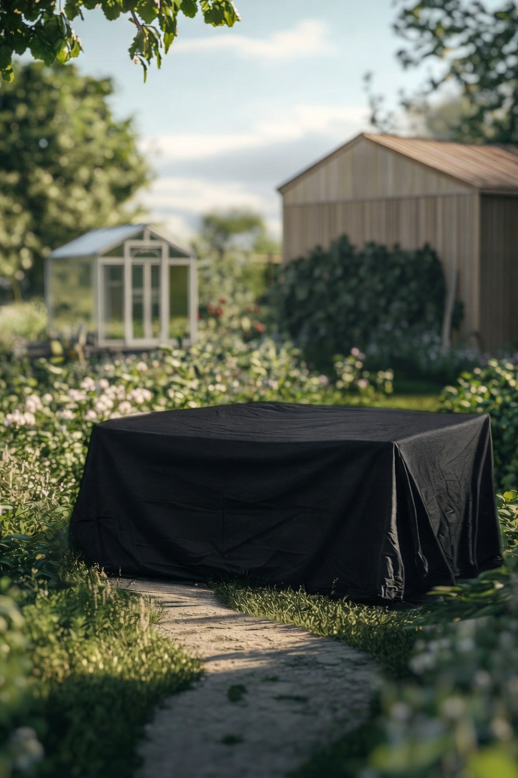 GARDEN FURNITURE COVER WATERPROOF VERY STRONG LARGE BLACK 3x3x1m Product width 315 cm