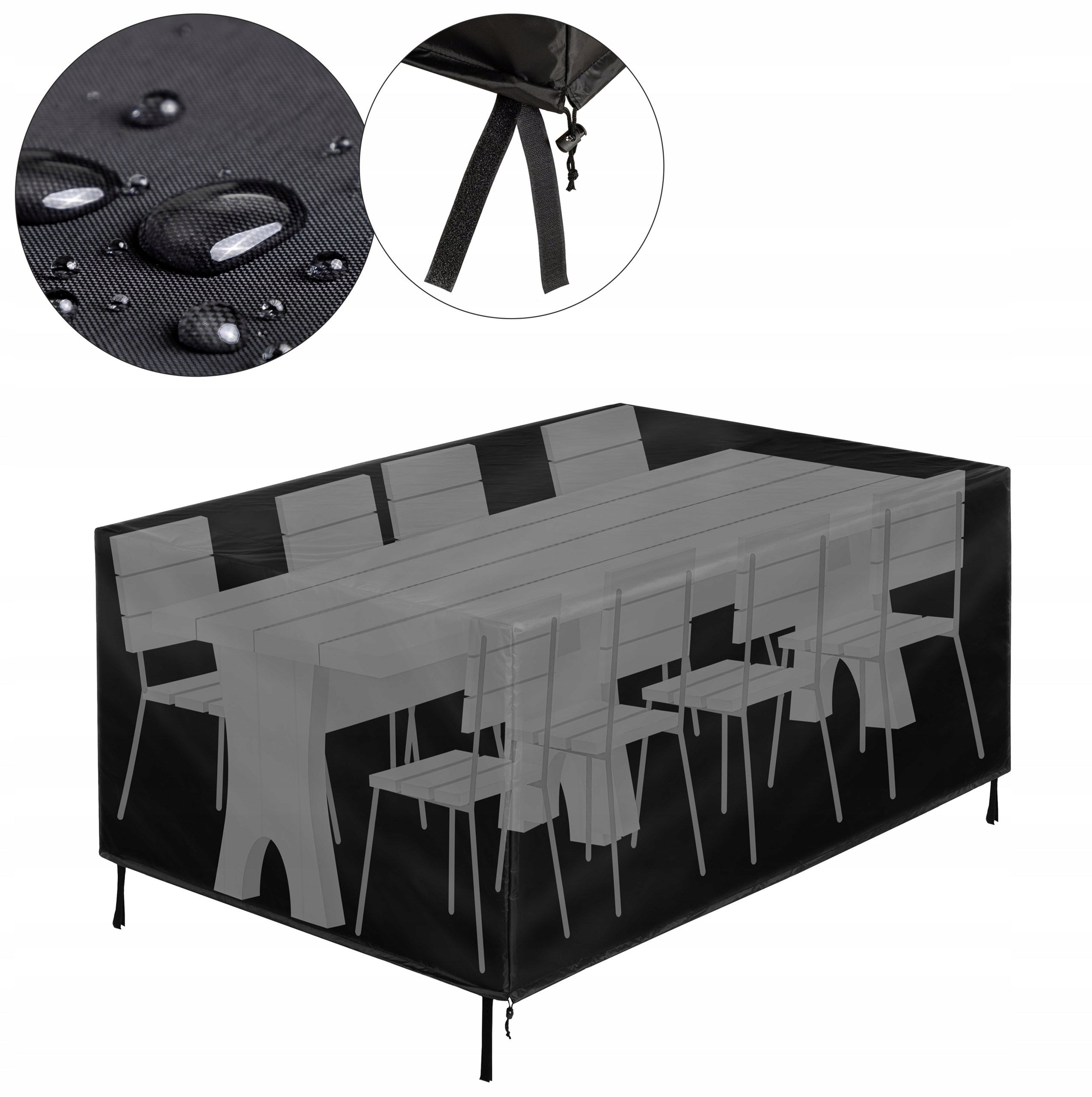 GARDEN FURNITURE COVER for chair table Waterproof Set 180x120cm