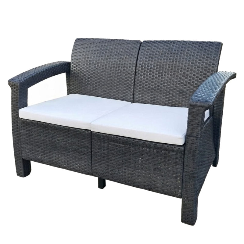 GARDEN FURNITURE FOR TERRACE RATTAN SEATING SET ANTHRACITE TABLE Manufacturer code 23533