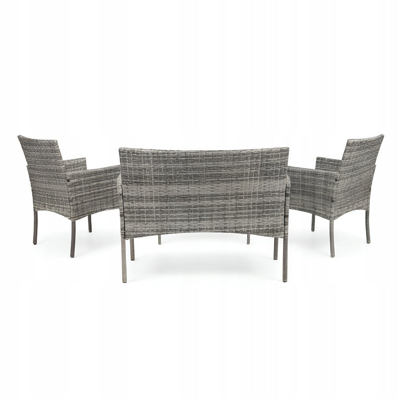 GARDEN FURNITURE FOR TERRACE RATTAN SEATING SET GREY SET HDM Line Garden