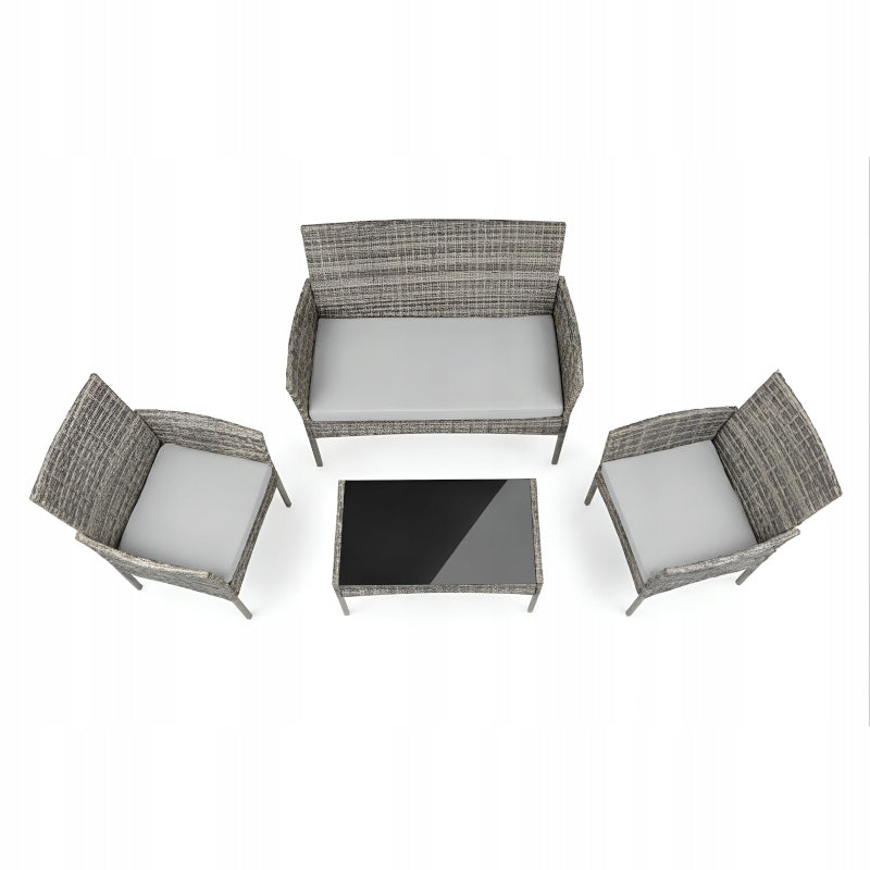 GARDEN FURNITURE FOR TERRACE RATTAN SEATING SET GREY SET HDM Manufacturer code 5905031102455