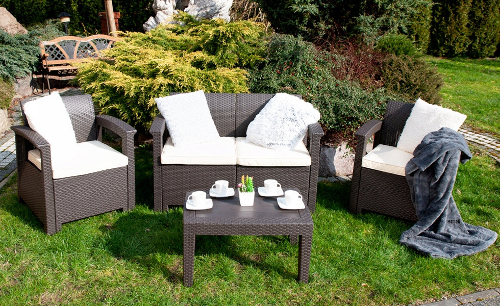 GARDEN FURNITURE MADRID BROWN TECHNORATTAN set Manufacturer Lazur