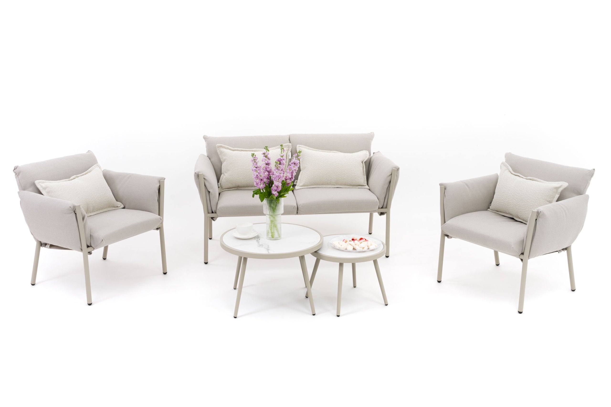 GARDEN FURNITURE MODERN LUXURY TERRACE ALUMINUM TULUM BEIGE/KHAKI Manufacturer New Home
