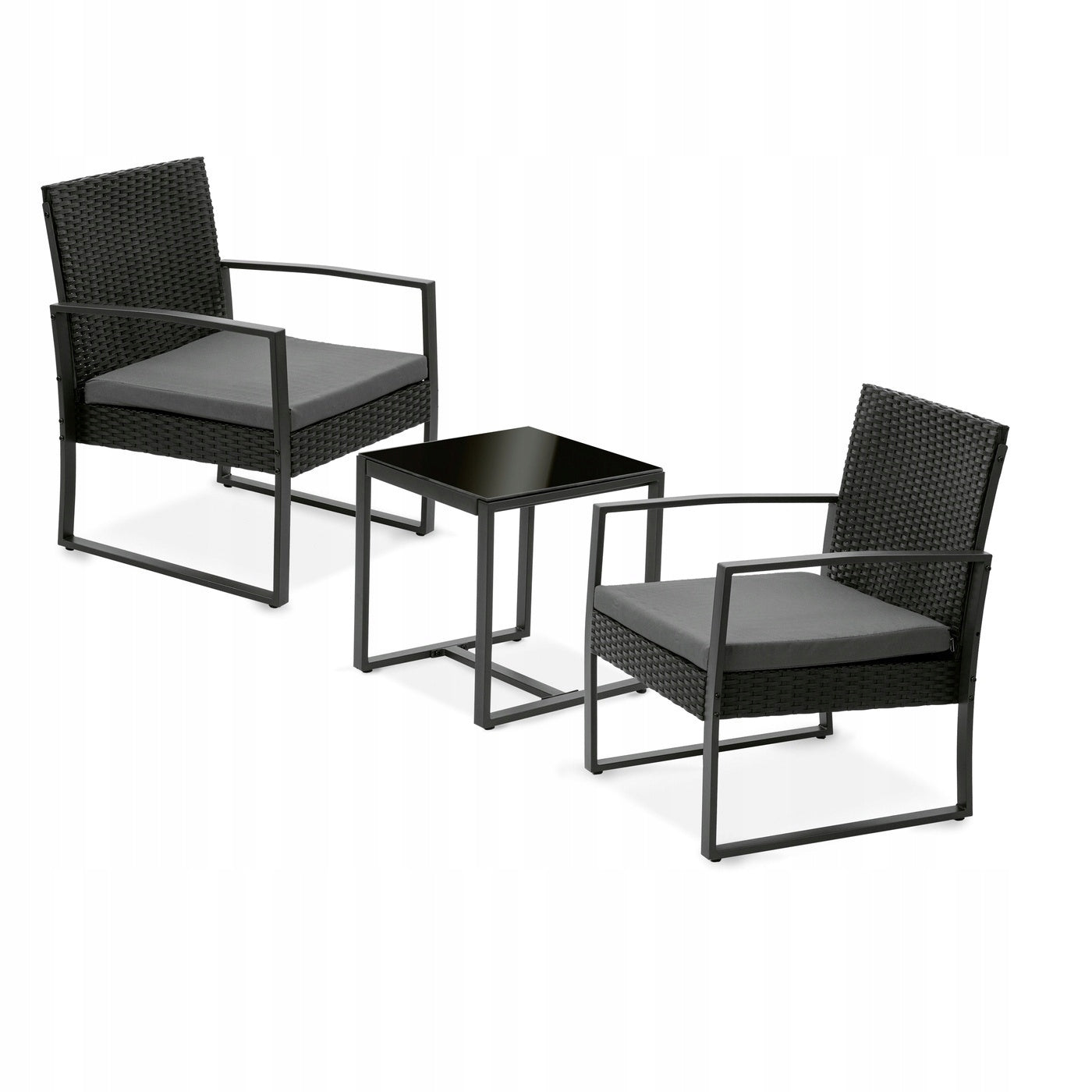 GARDEN FURNITURE SET 2x ARMCHAIRS Chairs Glass TABLE Tadar Madeira Manufacturer Tadar