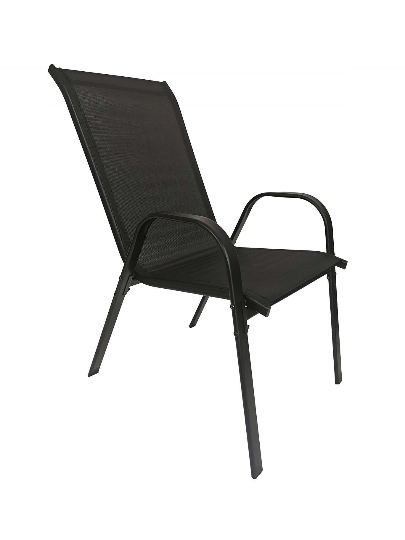 GARDEN FURNITURE SET BALCONY TERRACE TABLE 150x80 +6x CHAIRS MENORCA BLACK Packaging status original