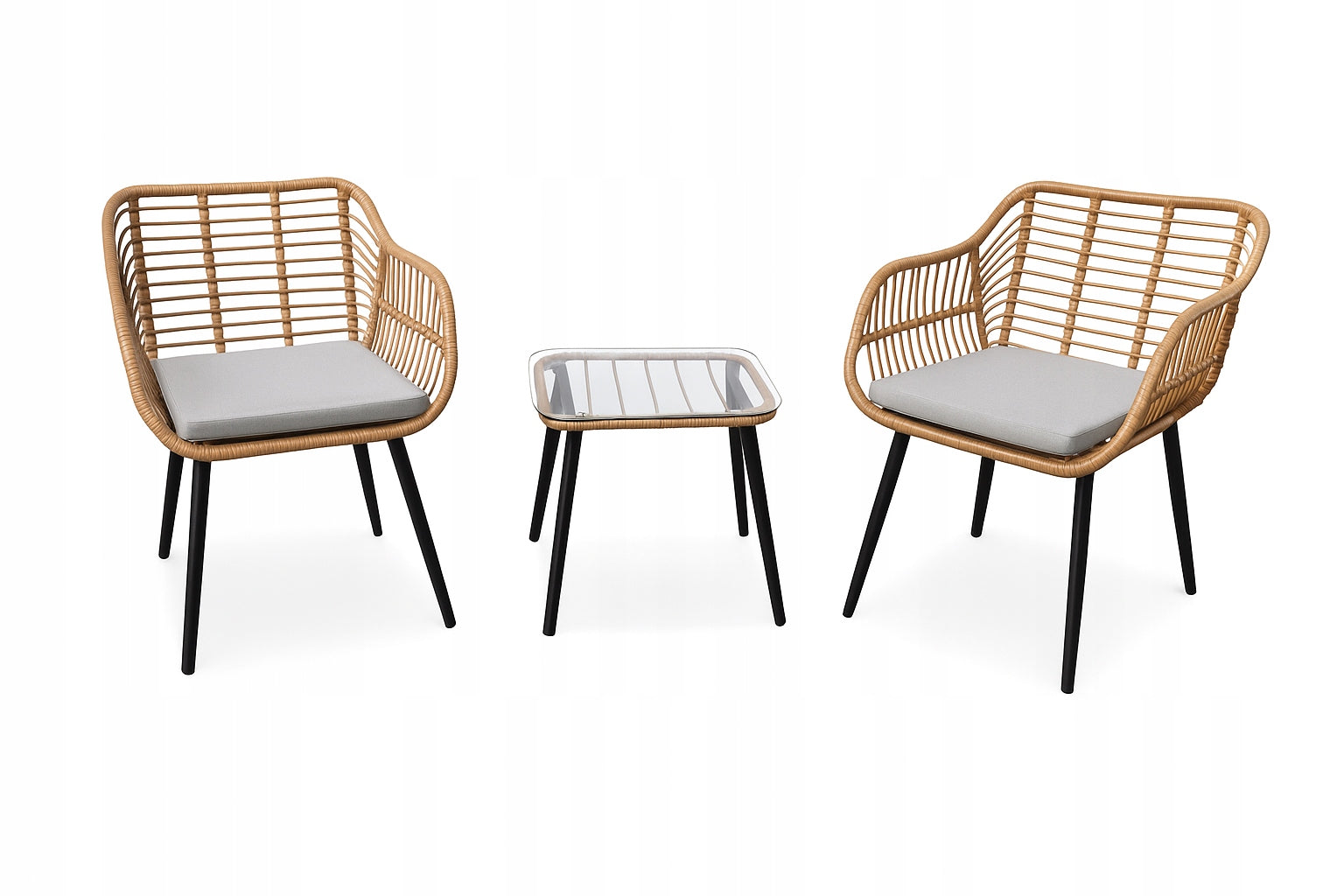 GARDEN FURNITURE SET CHAIR TABLE FURNITURE SET WITH TECHNORATANE