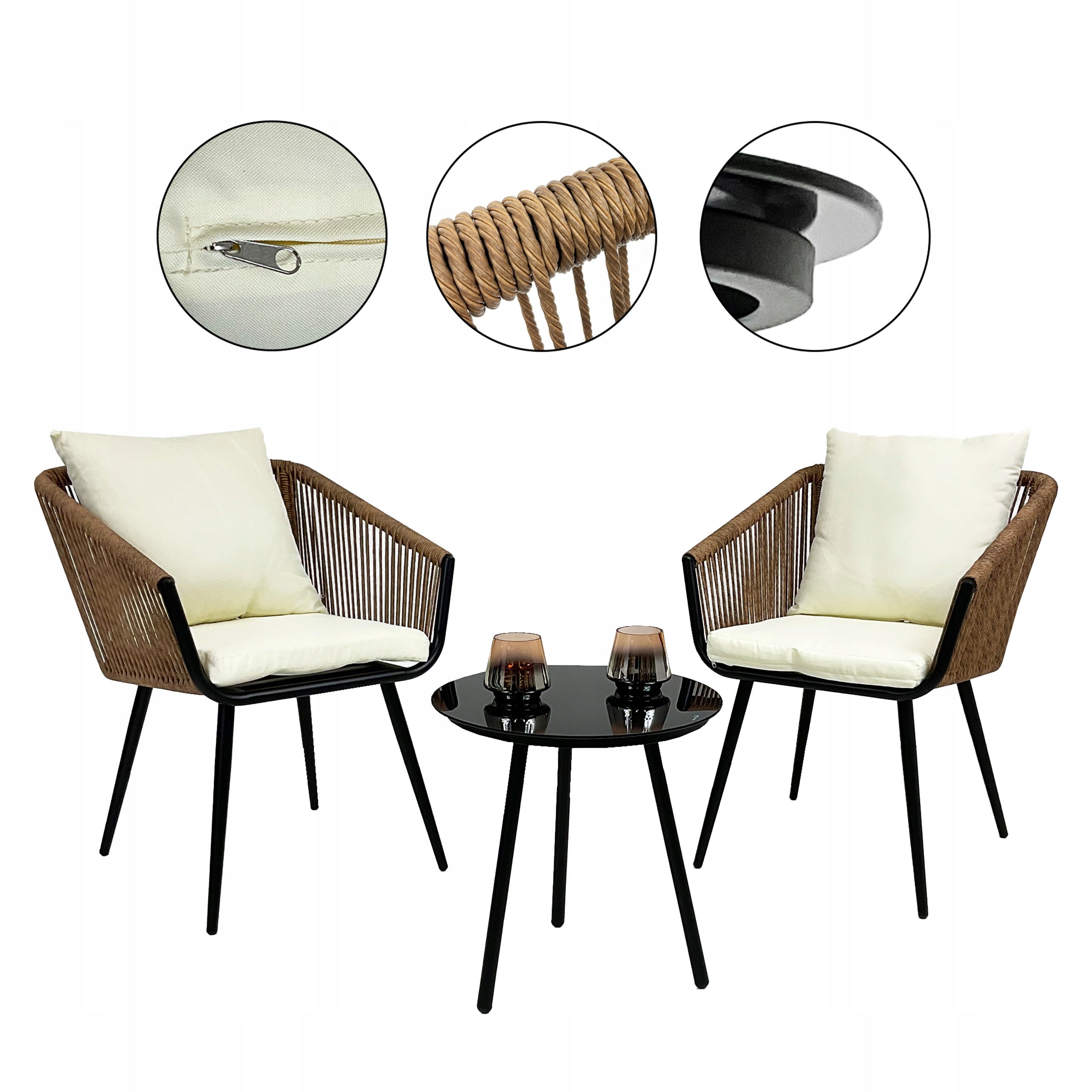 GARDEN FURNITURE SET FOR BALCONY TERRACE FOR GARDEN MARSEILLE BROWN Manufacturer Kontrast