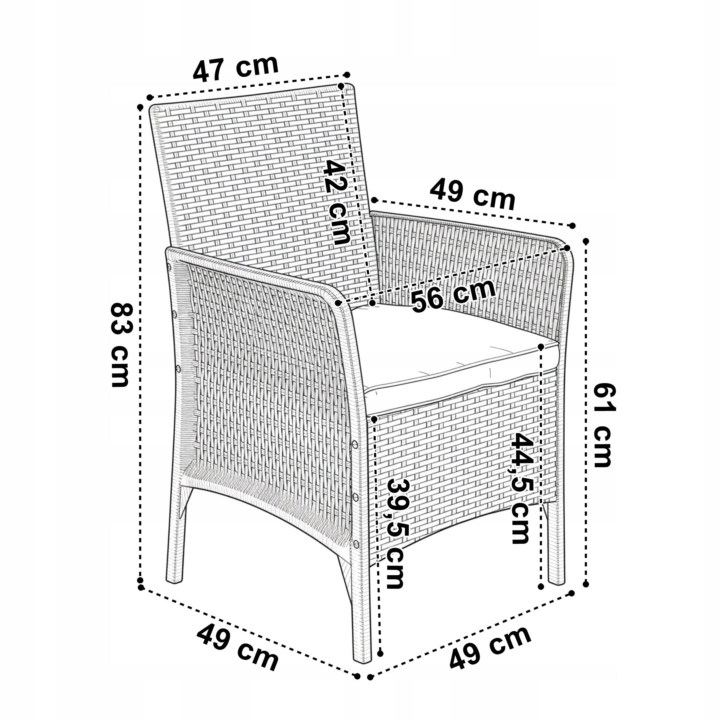 GARDEN FURNITURE SET GARDEN FURNITURE FOR TERRACE BALCONY SET TABLE ARMCHAIRS Main material synthetic material