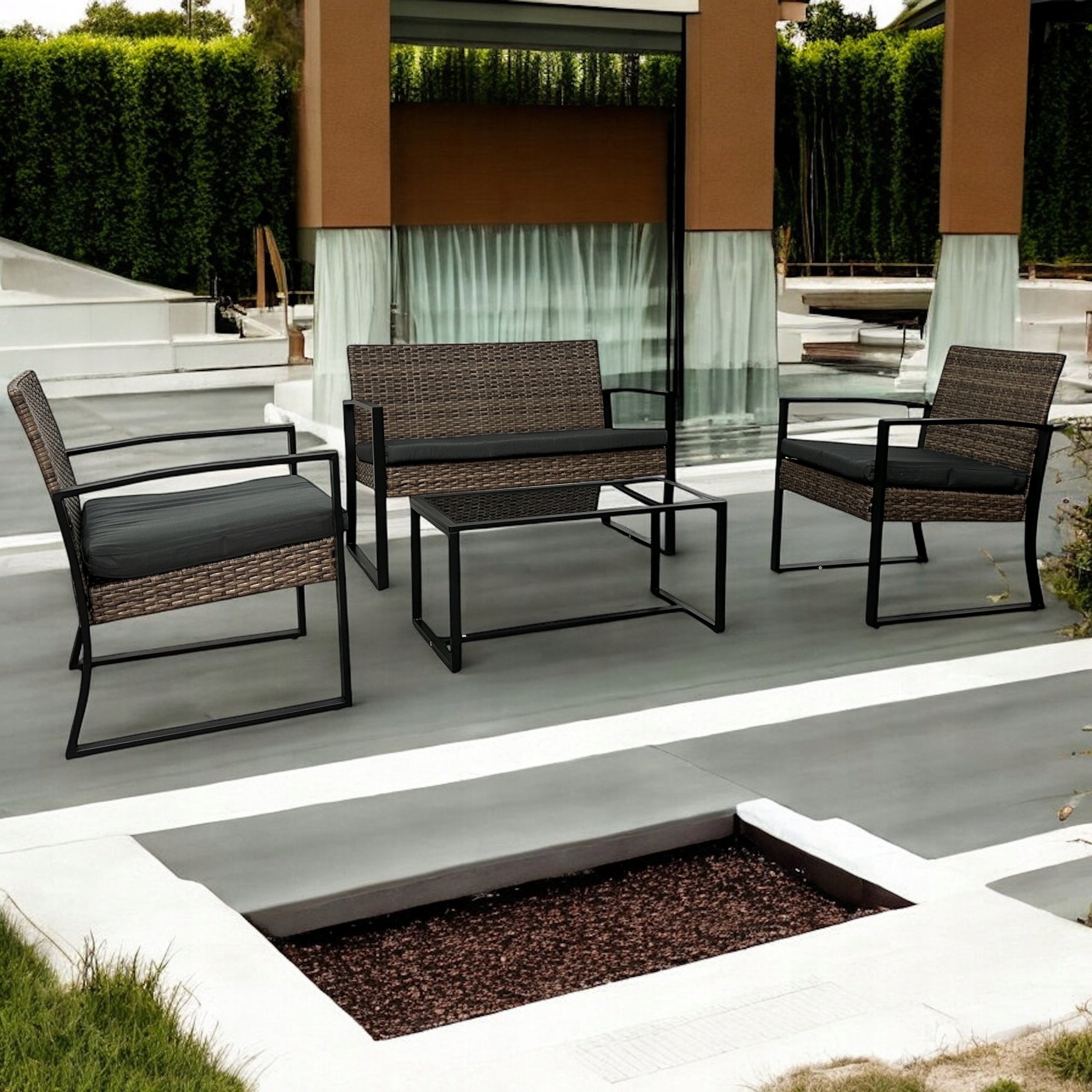 GARDEN FURNITURE SET NM-08 MTG GARDEN FURNITURE RATTAN LIGHT BROWN Manufacturer code NM-08