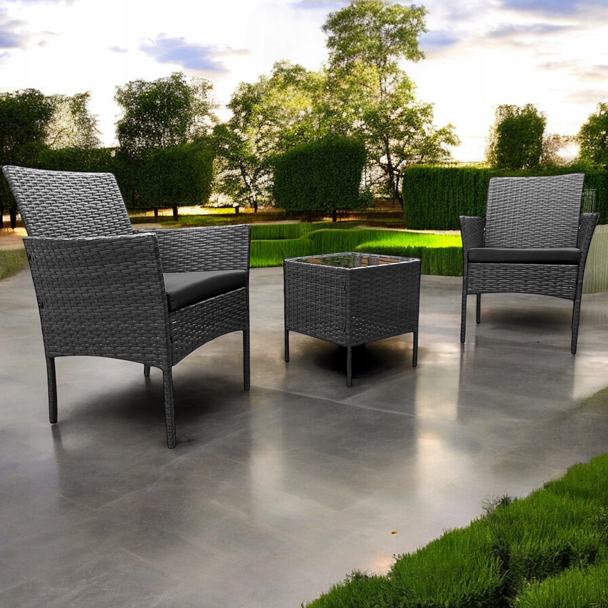 GARDEN FURNITURE SET NM04 MTG GARDEN FURNITURE RATTAN GREY EAN (GTIN) 5906293694344