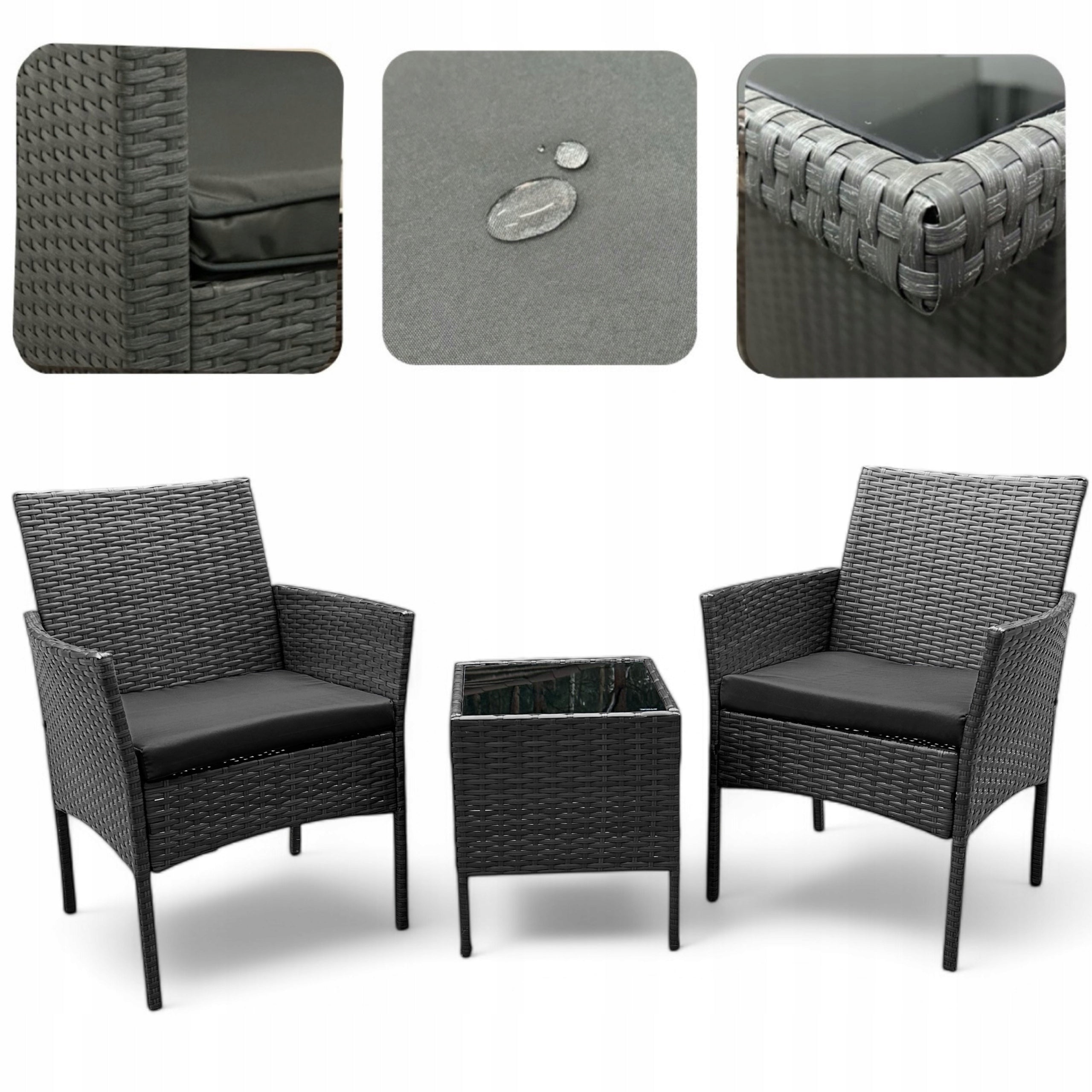 GARDEN FURNITURE SET NM04 MTG GARDEN FURNITURE RATTAN GREY