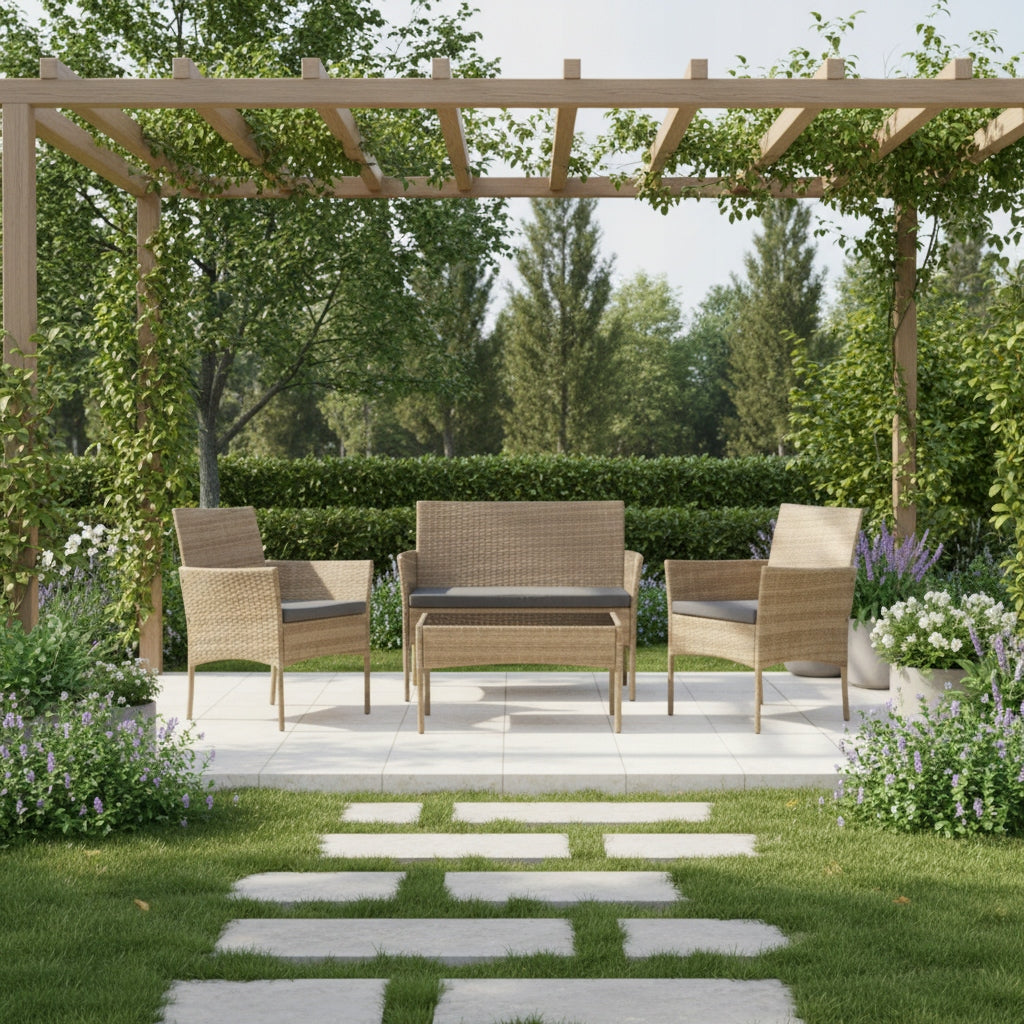 GARDEN FURNITURE SET SFS010 MTG GARDEN FURNITURE RATTAN NATURAL Manufacturer MTG Trade Group