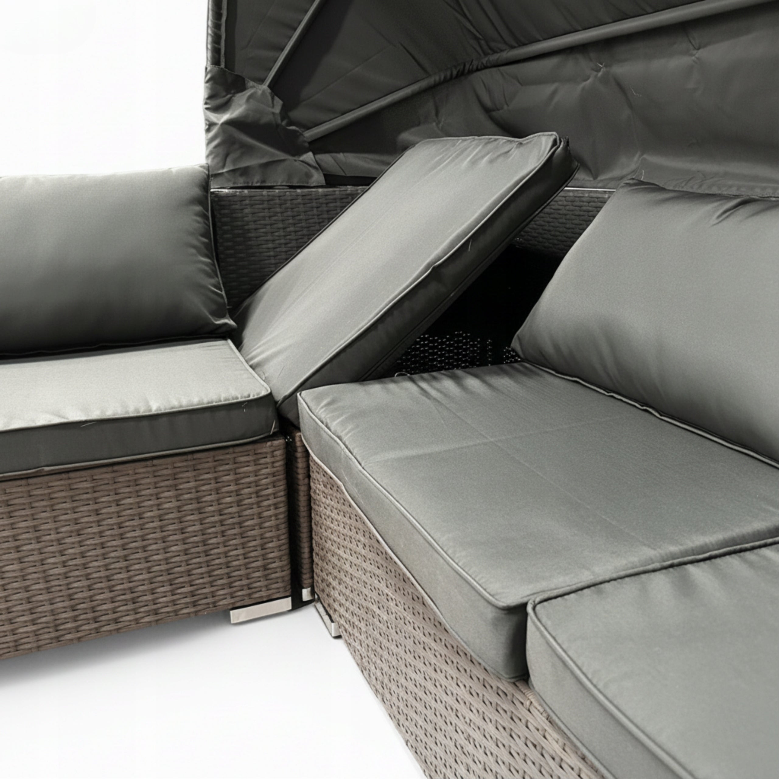 GARDEN FURNITURE SET SFS0101 MTG COUCH, CORNER LIGHT BROWN Main material synthetic rattan