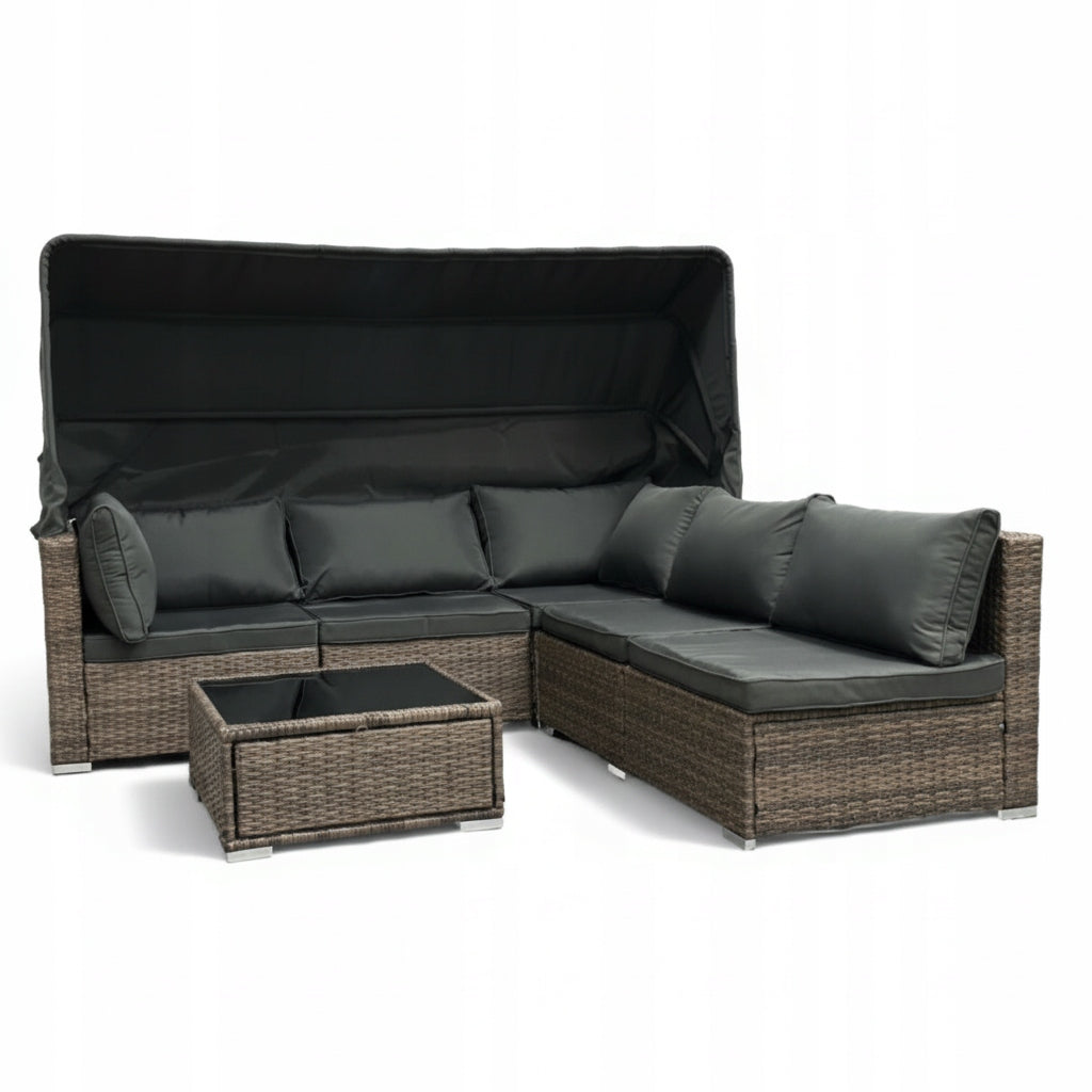 GARDEN FURNITURE SET SFS0101 MTG COUCH, CORNER LIGHT BROWN Manufacturer MTG Trade Group