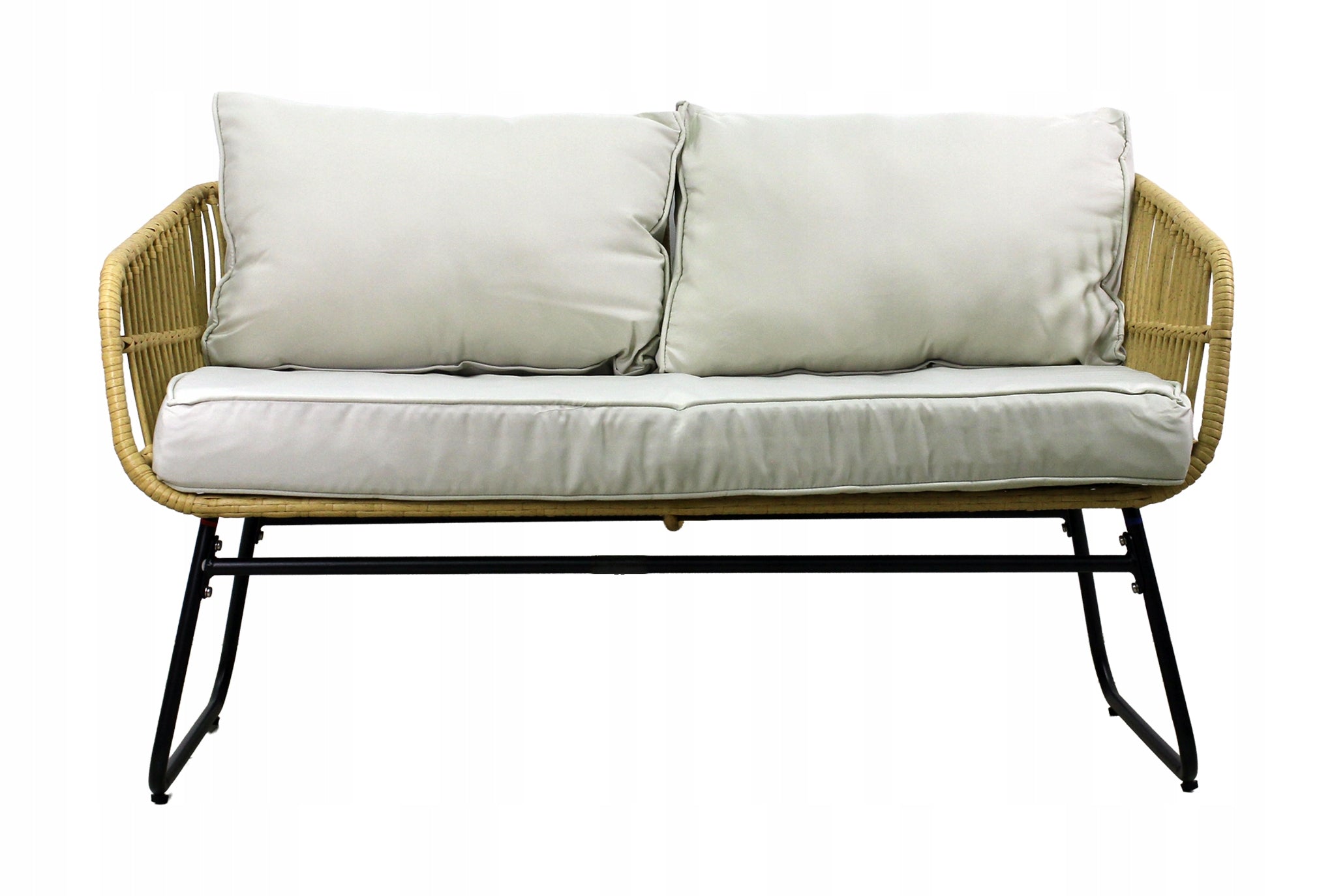 GARDEN FURNITURE SET SOFA 2 ARMCHAIRS 2 TABLES RATTAN GREY Manufacturer code ABI7534