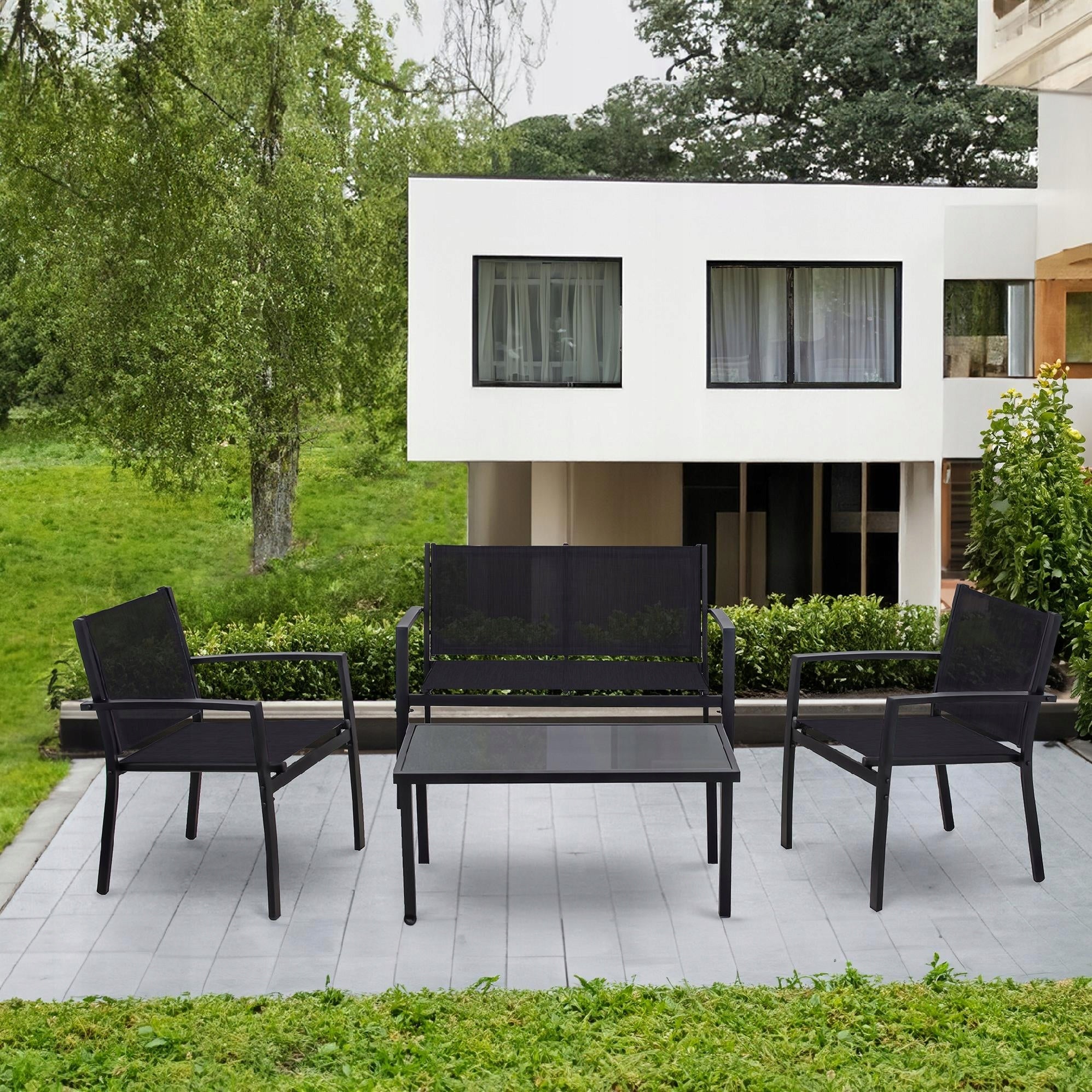 GARDEN FURNITURE SET SOFA ARMCHAIRS TABLE GARDEN FURNITURE TERRACE BALCONY 4in1 Manufacturer code OM-259027