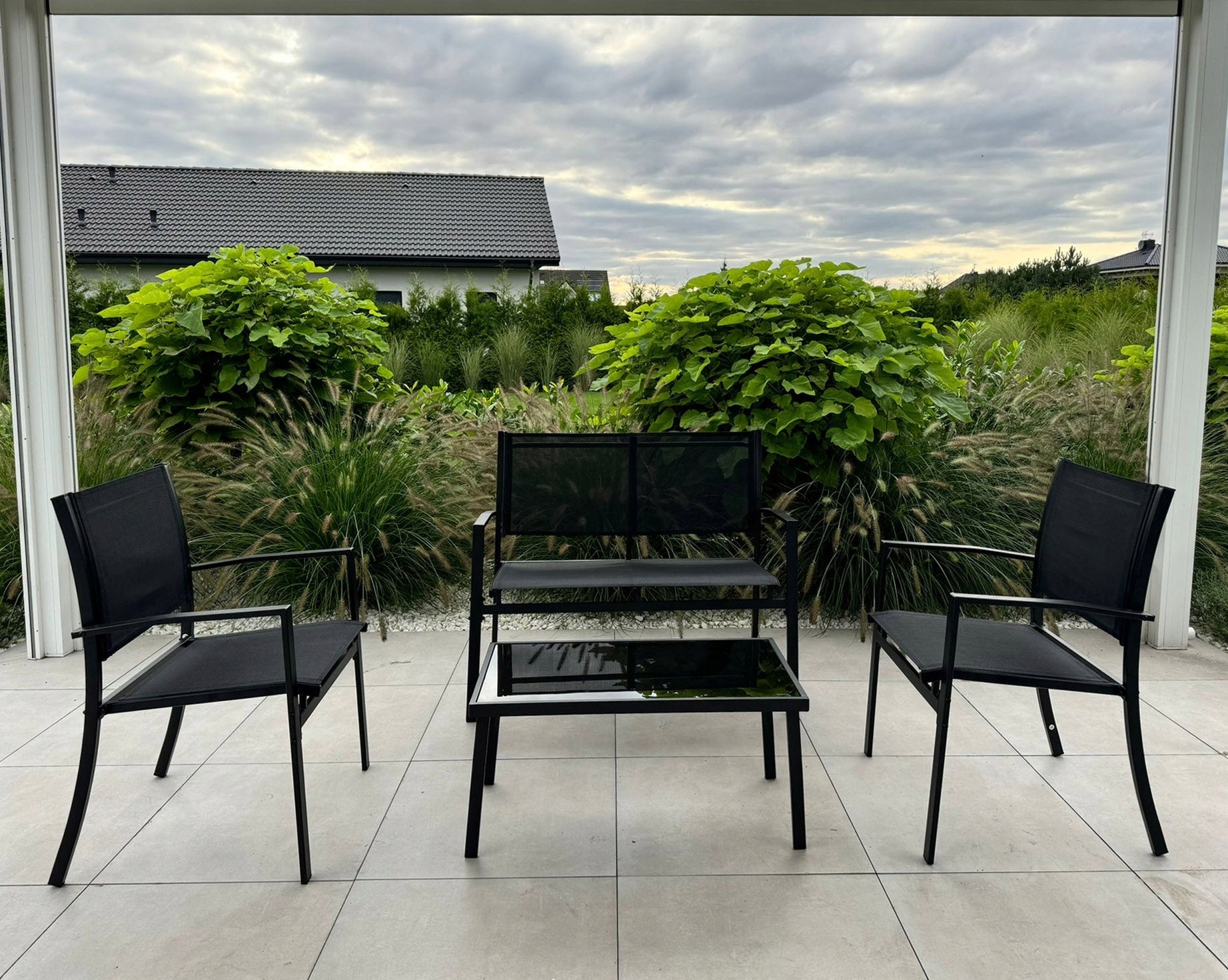GARDEN FURNITURE SET SOFA ARMCHAIRS TABLE GARDEN FURNITURE TERRACE BALCONY 4in1 Manufacturer eHokery