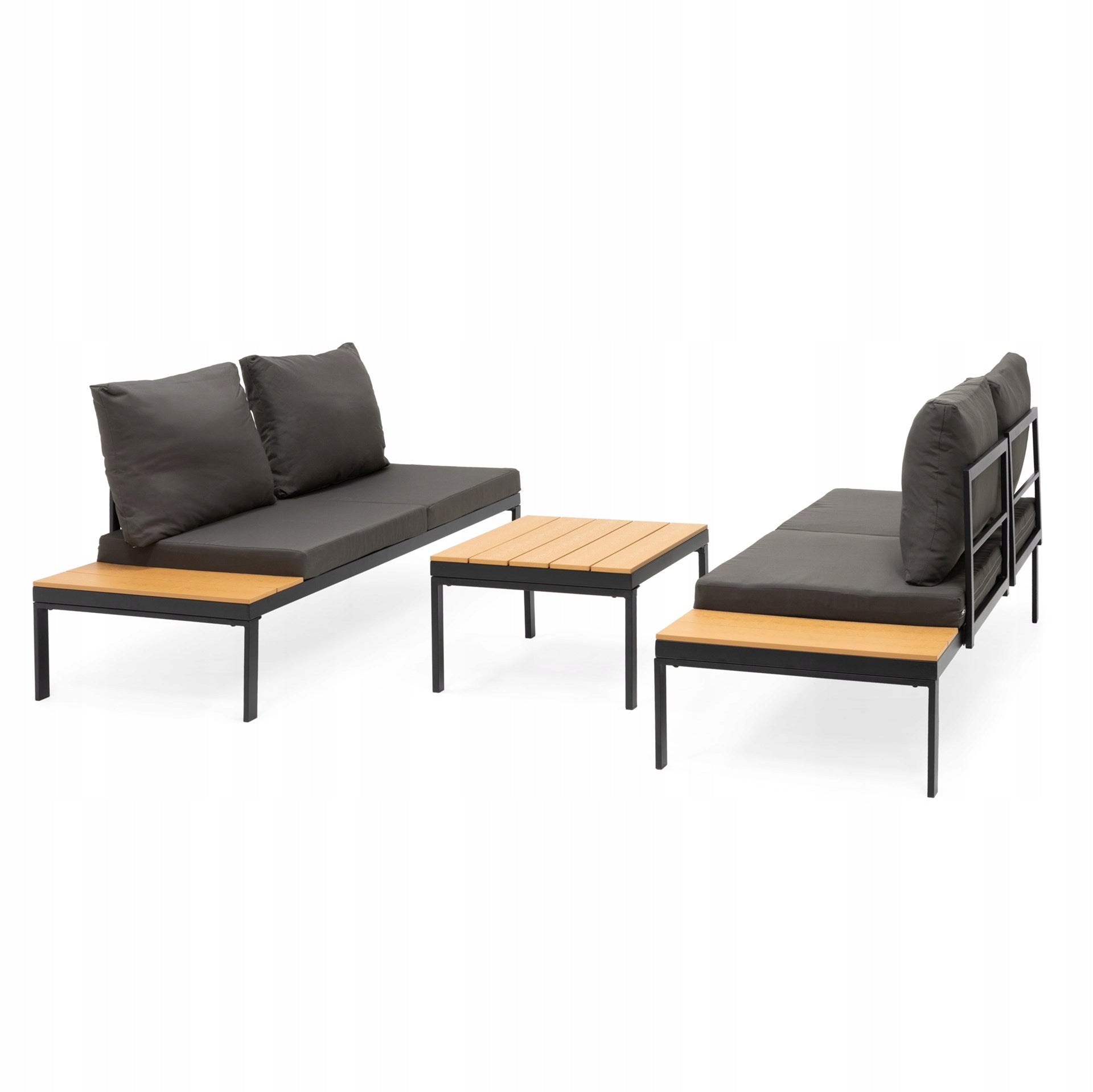 GARDEN FURNITURE SET SOFA STEEL TABLE FOR TERRACE FURNITURE SET FOR 4 PEOPLE Color multicolor